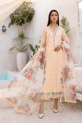 3-Pc Unstitched Embroidered Suit RM22-08