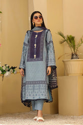 3-Pc Printed Lawn Unstitched With Lawn Dupatta CP22-89