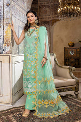 3-Pc Unstitched Embroidered Lawn With Embellished Dupatta ED22-11