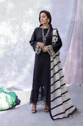 3-PC Unstitched Embroidered Lawn With Embroidered Chifoon Dupatta CQ22-14