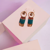 Teal Bee Earrings ER-161
