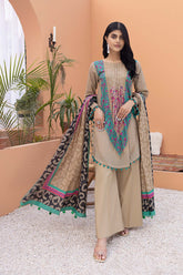 3-Pc Printed Lawn Unstitched With Voil Dupatta CP22-039