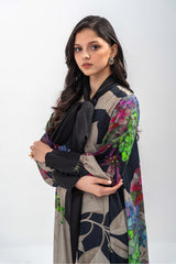 2-PC Printed Raw-Silk Shirt with Trouser CPM-3-206