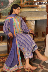 3-PC Unstitched Embroidered Lawn Shirt with Chiffon Dupatta and Trouser CS4-04