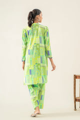 2-Pc Printed Lawn Shirt with Straight Trouser SCPM3-0028A