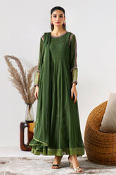 3-PC Embroidered Chiffon Shirt with Chiffon Dupatta and Trouser CMA-4-251