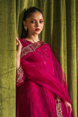 3-PC Embroidered Organza Shirt with Organza Dupatta and Trouser CMA-3-234