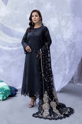 3-PC Unstitched Embroidered Lawn With Embroidered Chifoon Dupatta CQ22-13