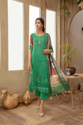 3 Pc Unstitched Embroidered Chiffon VSL-06