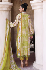 3-PC Unstitched Embroibered Lawn Shirt with Printed Chiffon Dupatta CCS4-10