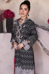 3-PC Unstitched Embroibered Lawn Shirt with Printed Chiffon Dupatta CCS4-11