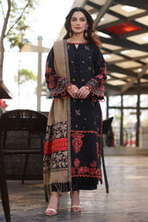 3-PC Unstitched Embroidered Khaddar Collection with Dyed Wool Shawl CNW4-06