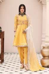 3-PC Embroidered Lawn Shirt with Chiffon Dupatta and Trouser CNP-4-012