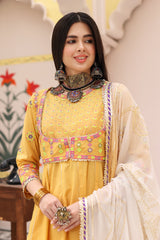 3-PC Embroidered Lawn Shirt with Chiffon Dupatta and Trouser CNP-4-012