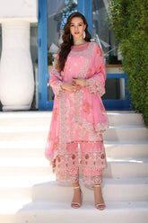 3-PC UNSTITCHED EMBROIDERED LAWN SHIRT WITH EMBROIDERED CHIFFON DUPATTA CN4-12