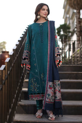 3-PC Unstitched Embroidered Khaddar Collection with Dyed Wool Shawl CNW4-08