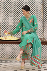 3-PC Embroidered Lawn Shirt with Chiffon Dupatta and Trouser CNP-4-020
