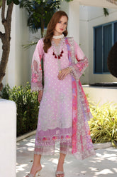 3-PC UNSTITCHED EMBROIDERED LAWN SHIRT WITH EMBROIDERED CHIFFON DUPATTA CN4-15