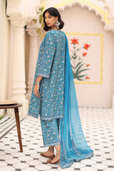 3-PC Embroidered Cotton Shirt with Chiffon Dupatta and Trouser CNP-4-05