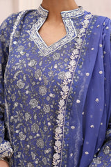 3-PC Embroidered Cotton Shirt with Chiffon Dupatta and Trouser CNP-4-04