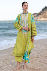 3-PC Unstitched Printed Lawn Shirt with Chiffon Dupatta and Trouser CP4-48