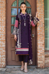 3-PC Unstitched Printed Lawn with Embroidered Chiffon Dupatta PM4-33