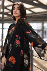 3-PC Unstitched Printed Lawn Shirt with Embroidered Chiffon Dupatta and Trouser CRB4-13