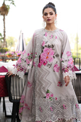 3-PC Unstitched Printed Lawn Shirt with Embroidered Chiffon Dupatta and Trouser CRB4-17