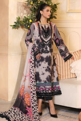 3-Pc Unstitched Printed Embroidered Lawn Shirt With Printed Chiffon Dupatta CRS4-06