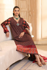 3-Pc Unstitched Printed Embroidered Lawn Shirt With Printed Chiffon Dupatta CRS4-01