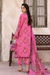 3-PC Unstitched Embroibered Lawn Shirt with Printed Chiffon Dupatta CCS4-18