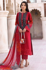 3-PC Unstitched Embroibered Lawn Shirt with Printed Chiffon Dupatta CCS4-09