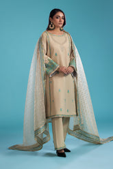 3-PC Embroidered Lawn Shirt with Organza Dupatta and Trouser CNP-4-037