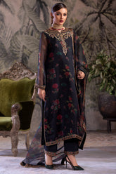 3-PC Embroidered Organza Shirt with Embroidered Dupatta and Trouser CMA-4-069