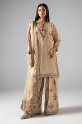 3-PC Embroidered Raw-Silk CMA-6-322