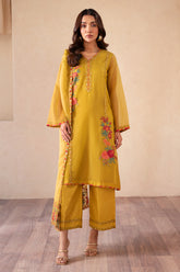 3-PC Embroidered Cotton Net Suit CMA-4-S03