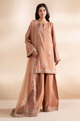 3-PC Stitched Embroidered CMA-6-398