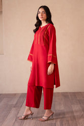 2-PC Embroidered Cotton Shirt with TrouserCNP-4-18S