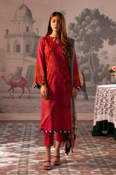 3-PC Unstitched Printed Lawn Shirt with Chiffon Dupatta and Trouser CP4-26
