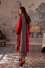 3-PC Unstitched Printed Lawn Shirt with Chiffon Dupatta and Trouser CP4-26