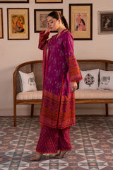 3-PC Unstitched Printed Lawn Shirt with Chiffon Dupatta and Trouser CP4-22