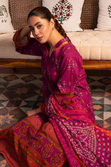 3-PC Unstitched Printed Lawn Shirt with Chiffon Dupatta and Trouser CP4-22