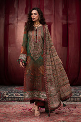 3-pc Unstitched Embroidered Printed Chiffon Collection VSL6-04