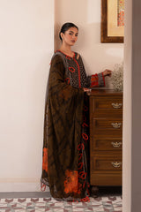 3-PC Unstitched Printed Lawn Shirt with Chiffon Dupatta and Trouser CP4-29