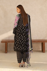 3-PC Unstitched Printed Lawn Shirt with Chiffon Dupatta and Trouser CP4-16