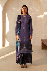 3-PC Unstitched Printed Lawn Shirt with Chiffon Dupatta and Trouser CP4-19