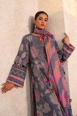 3-PC Unstitched Printed Lawn Shirt with Chiffon Dupatta and Trouser CP4-11