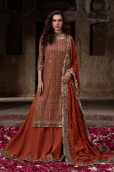 3-PC Embroidered Chiffon Suit CMA-6-222