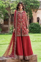 3-PC Embroidered Raw Silk CMA-6-438