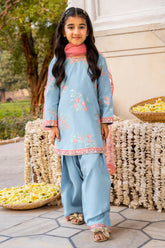 3-PC Embroidered Raw-Silk Suit CKP-6-378